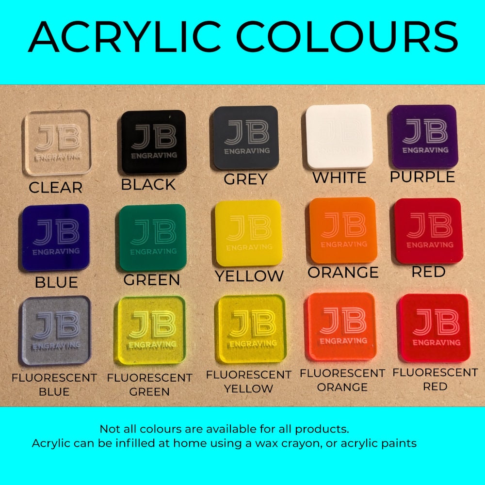 Invulnerable Save Tokens - for use with WH40K - Choice of Colours - 3mm Acrylic