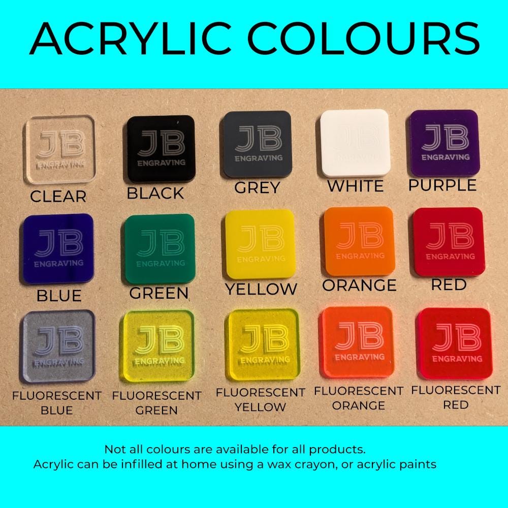 Poison Tokens - Set of 5 - Choice of Colours - 3mm Acrylic