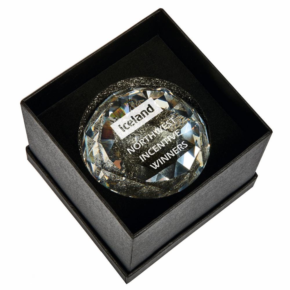 Crystal Maze Paperweight Award (In Presentation Case) - Personalisable Engraving