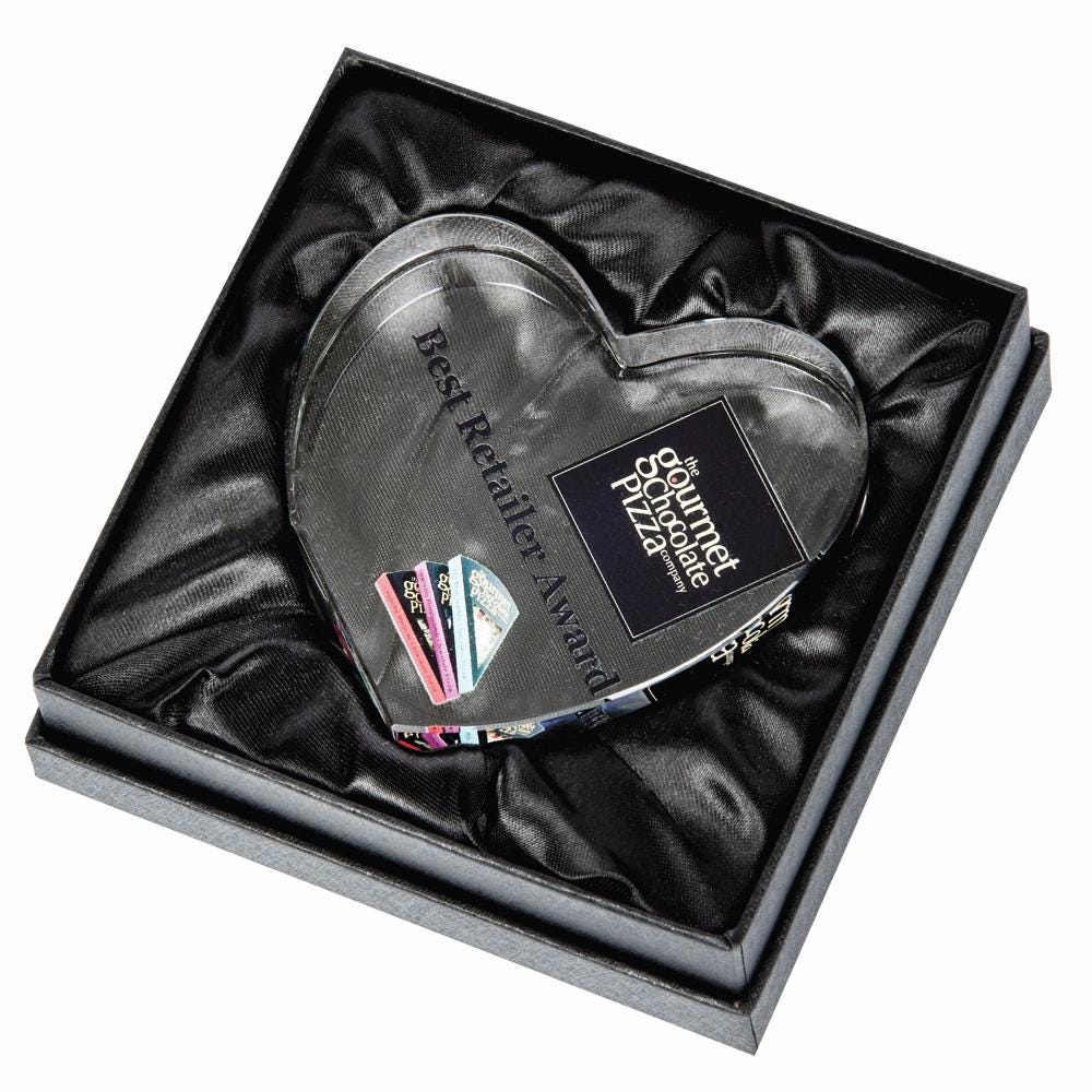 Heart Shaped Award in Presentation Case - Personalisable Engraving