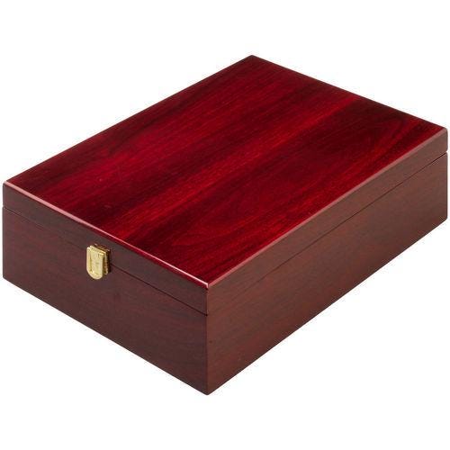 Jade Glass Diamond In Quality Wood Box (19mm Thick) - Personalisable Engraving
