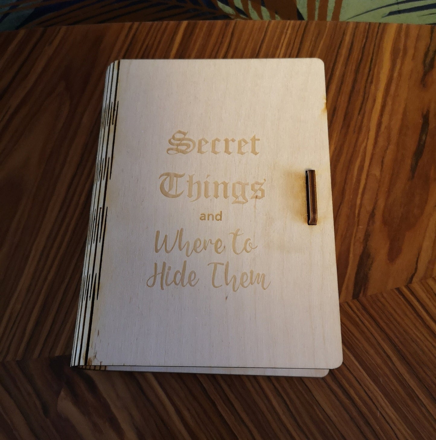 Personalised Plywood Secret Book Box - Laser Cut