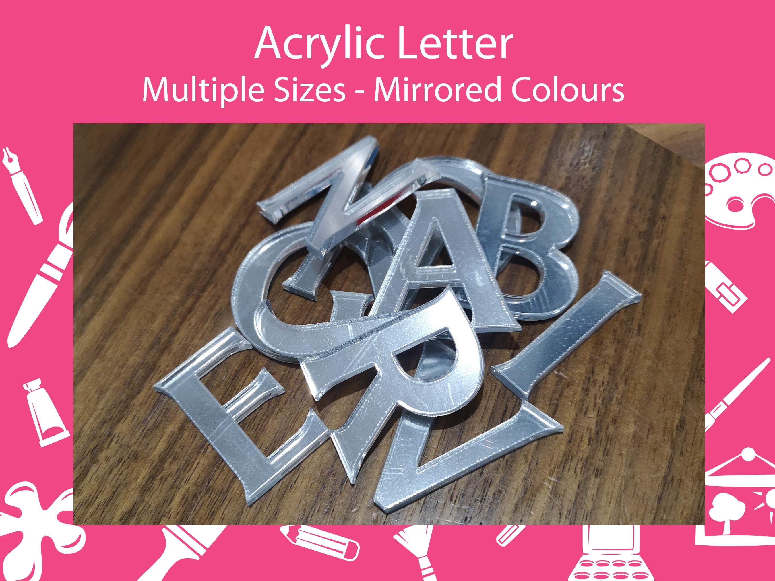 Acrylic Letters. Mirrored Colours – JB Engraving