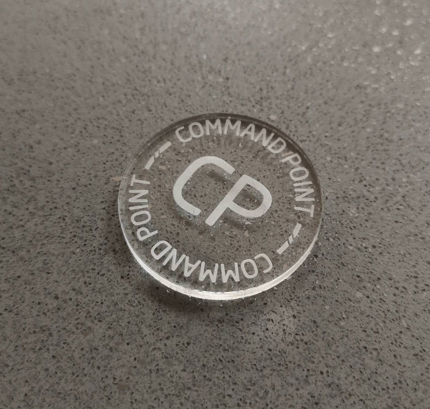 WH40K Command Point Tokens: Laser Engraved Acrylic, Set of 6