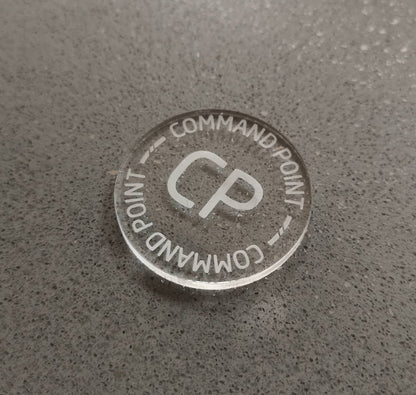 WH40K Command Point Tokens: Laser Engraved Acrylic, Set of 6