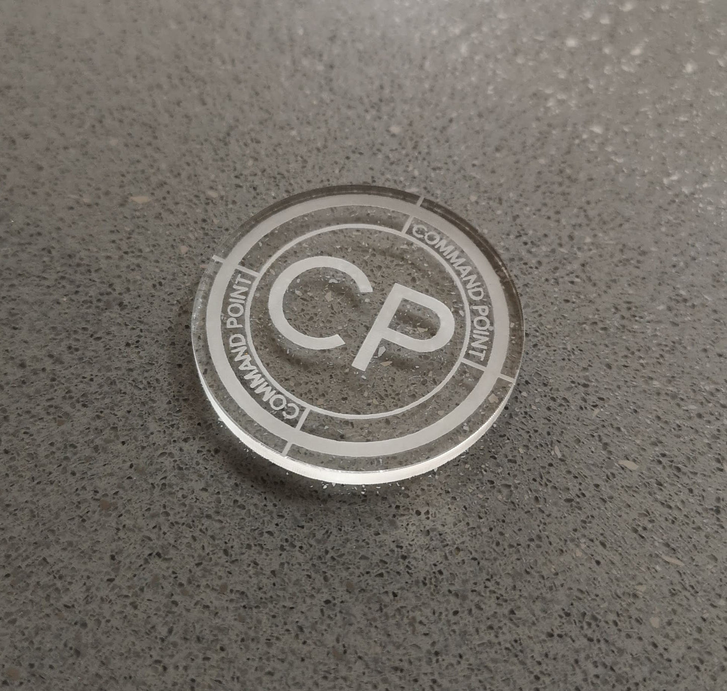 WH40K Command Point Tokens: Laser Engraved Acrylic, Set of 6