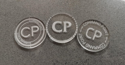 WH40K Command Point Tokens: Laser Engraved Acrylic, Set of 6