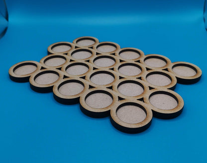 Movement Trays - 25mm and 32mm diameter. Acrylic Movement Tray - Multiple configurations