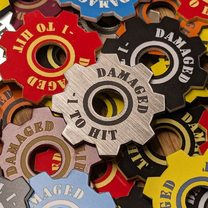 WH40K Damaged Vehicle/Monster Token - Set of 5 - WH40K 10th Edition