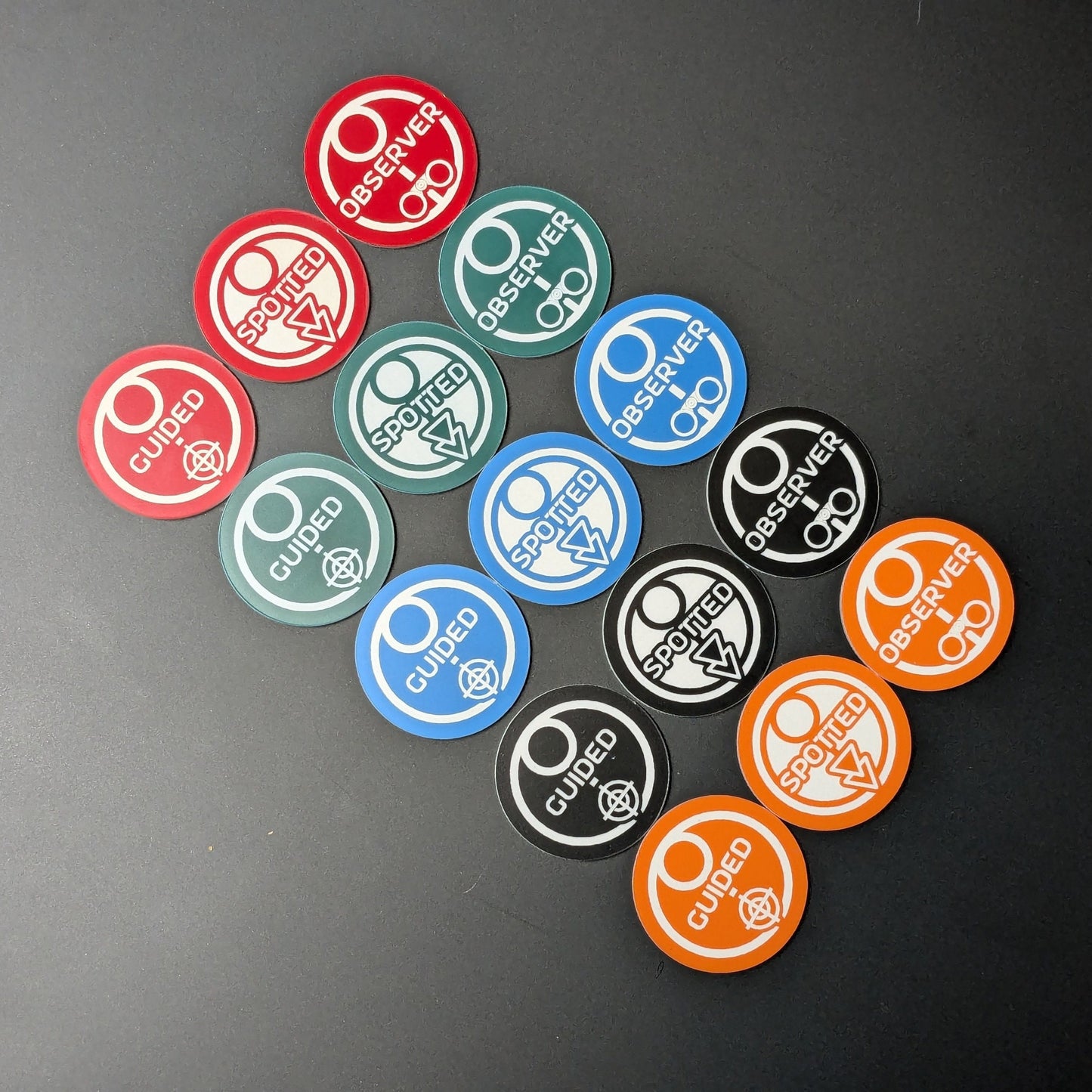 WH40K Tau Spotted, Observer and Guided Tokens - Greater Good Tokens - Sets of 5 or 10