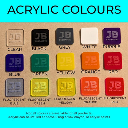Poison Tokens - Set of 5 - Choice of Colours - 3mm Acrylic