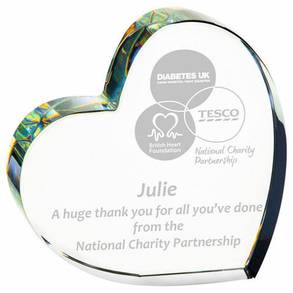 Heart Shaped Award in Presentation Case - Personalisable Engraving