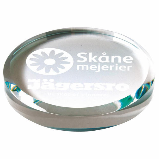 Round Glass Paperweight (In Presentation Case) - Personalisable Engraving