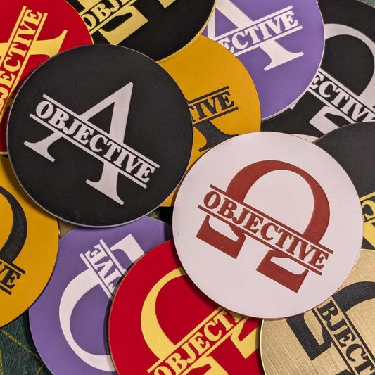 Alpha and Omega Objective Tokens - Ideal for use with WH40K 10th Edition - Chapter Approved