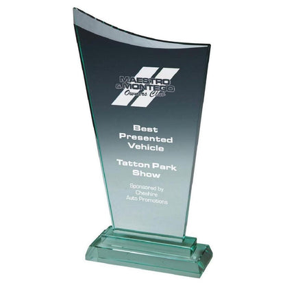 Premium Jade Glass Award - with Presentation Case - Personalisable Engraving - Available in 2 Sizes