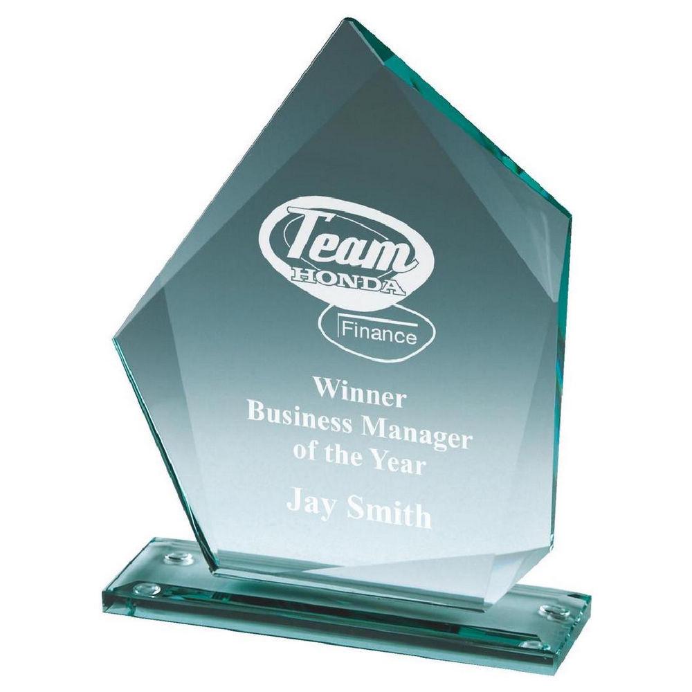 Premium Jade Glass Stand - with Presentation Case - Personalisable Engraving - Available in 2 Sizes