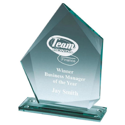Premium Jade Glass Stand - with Presentation Case - Personalisable Engraving - Available in 2 Sizes