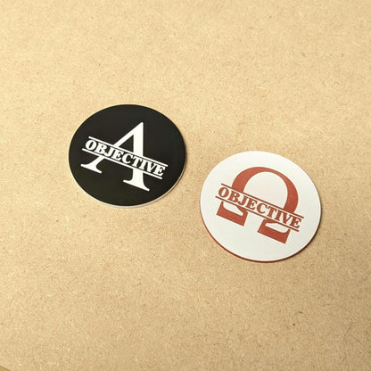 Alpha and Omega Objective Tokens - Ideal for use with WH40K 10th Edition - Chapter Approved