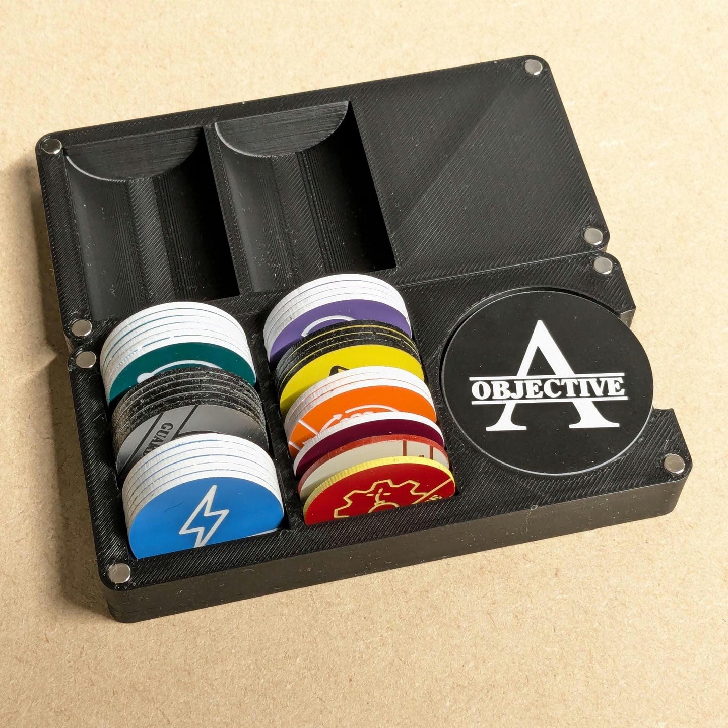 WH40K Mission Tokens Set with Case: Primary & Secondary Objective Markers