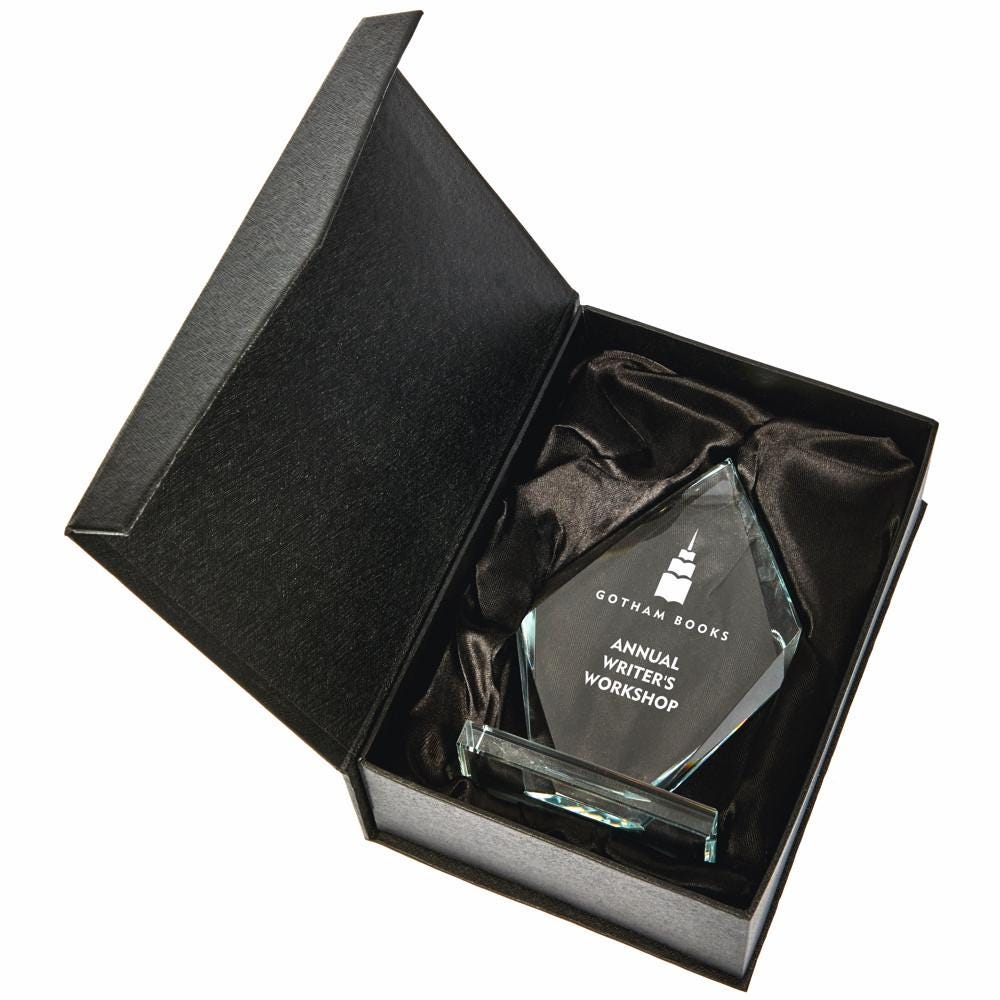 Crystal Iceberg Stand Award (In Presentation Case) - Personalisable Engraving - Available in 4 Sizes