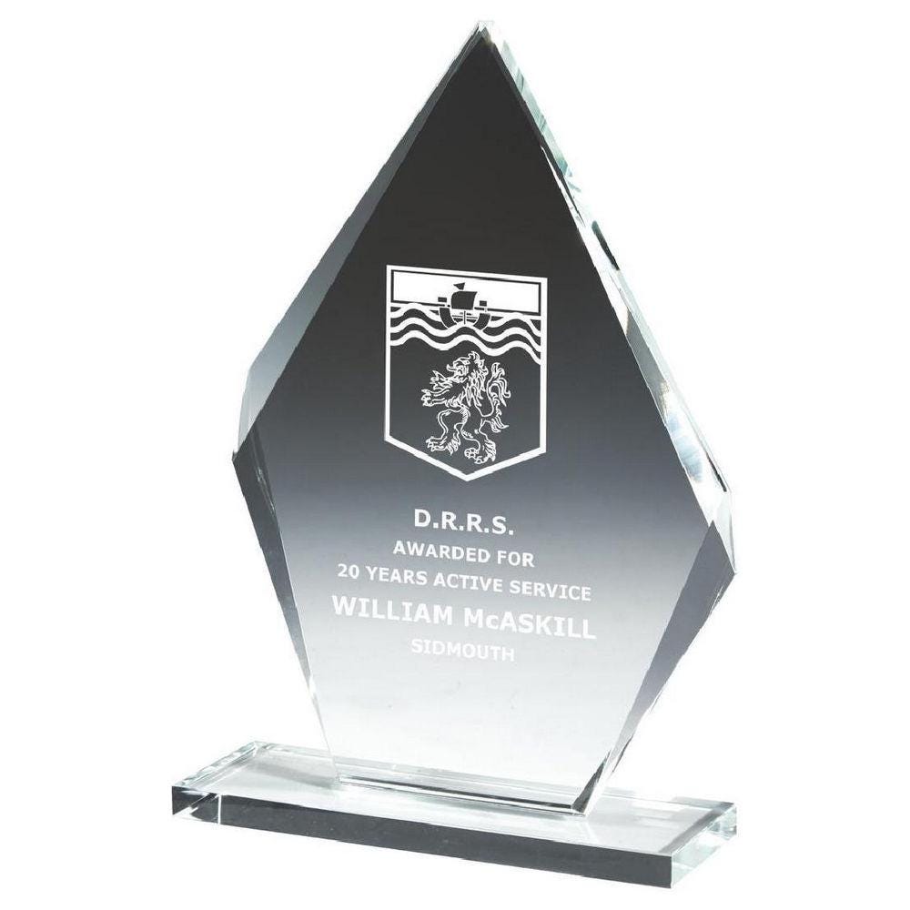Crystal Iceberg Stand Award (In Presentation Case) - Personalisable Engraving - Available in 4 Sizes