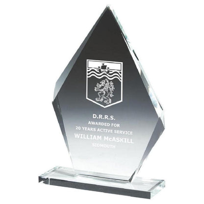 Crystal Iceberg Stand Award (In Presentation Case) - Personalisable Engraving - Available in 4 Sizes