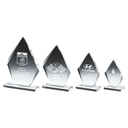 Crystal Iceberg Stand Award (In Presentation Case) - Personalisable Engraving - Available in 4 Sizes