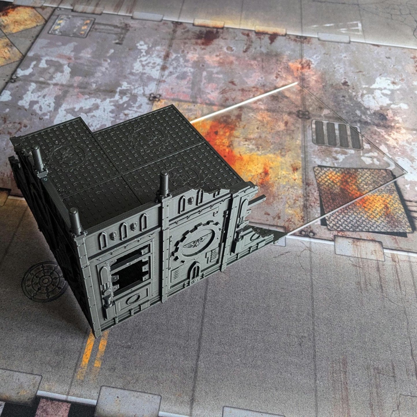 WH40K GW 11th Edition Terrain Footprints, Clear Acrylic/MDF, Competitive Play