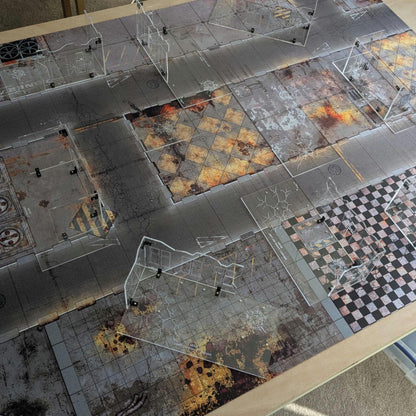 Clear Acrylic Terrain Set - GW Compliant Terrain - WH40K 10th Edition - Competitive Play