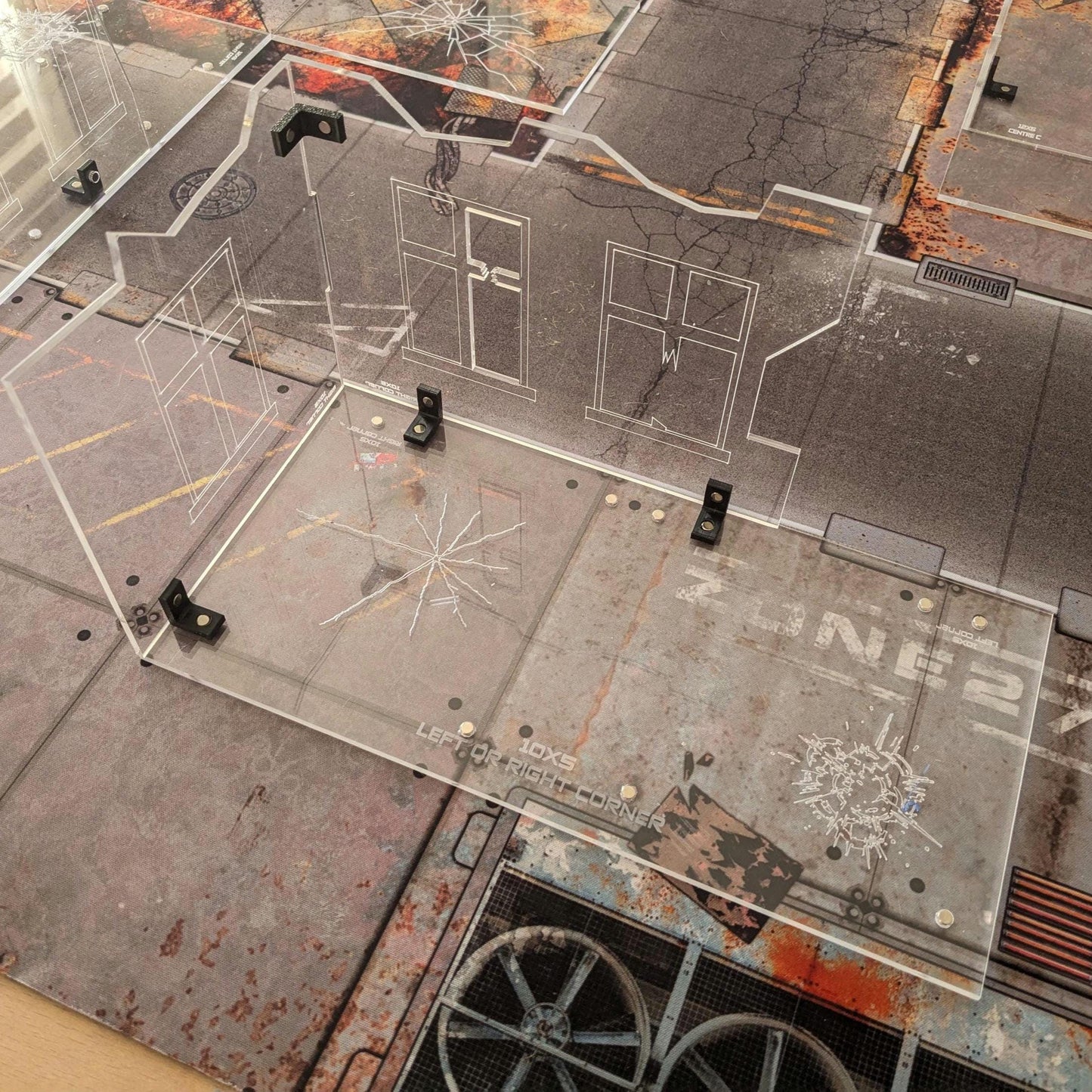 Clear Acrylic Terrain Set - GW Compliant Terrain - WH40K 10th Edition - Competitive Play