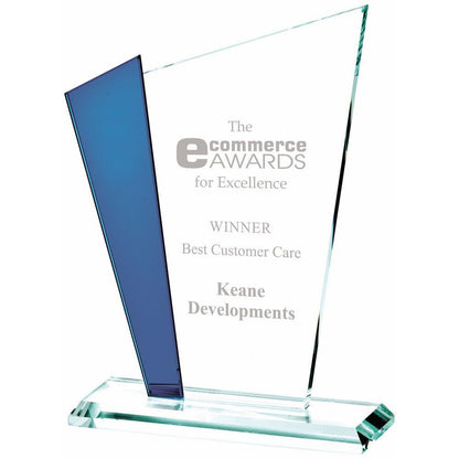 Clear/Blue Glass Stand (In Presentation Case) - Available in 2 Sizes