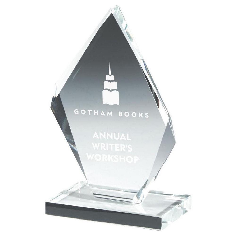 Crystal Iceberg Stand Award (In Presentation Case) - Personalisable Engraving - Available in 4 Sizes