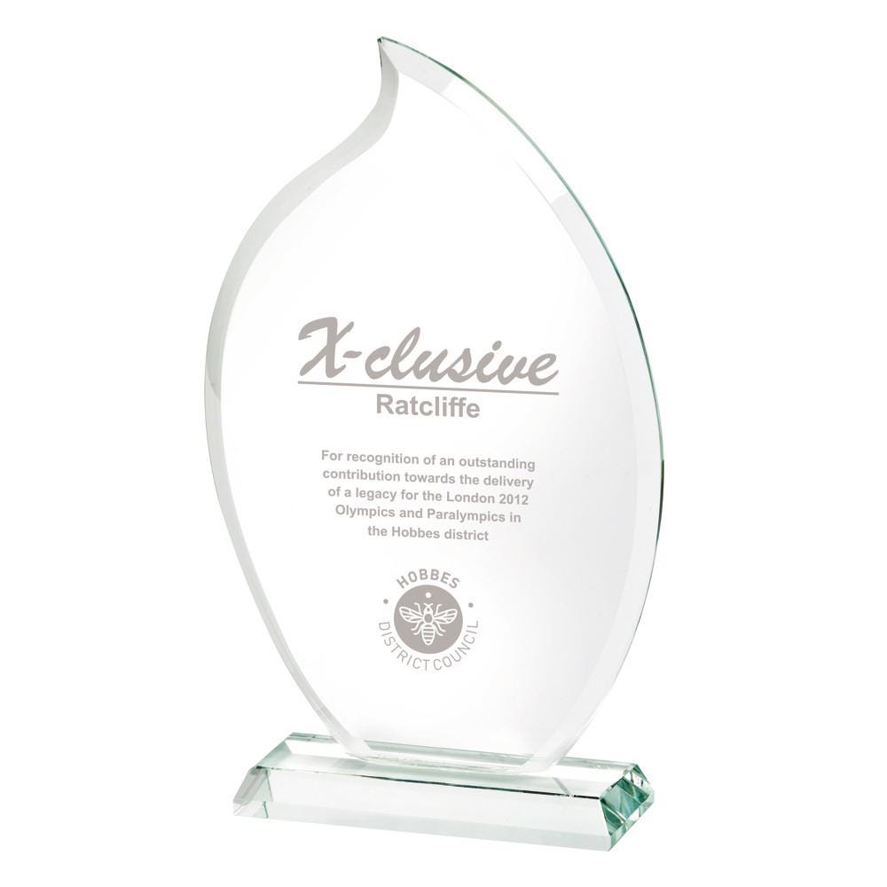Clear Glass Flame Stand (In Presentation Case) - Personalisable Engraving - Available in 2 Sizes