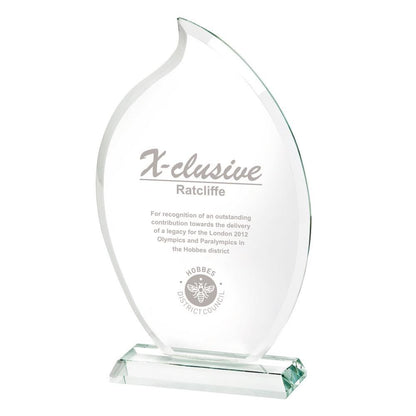 Clear Glass Flame Stand (In Presentation Case) - Personalisable Engraving - Available in 2 Sizes