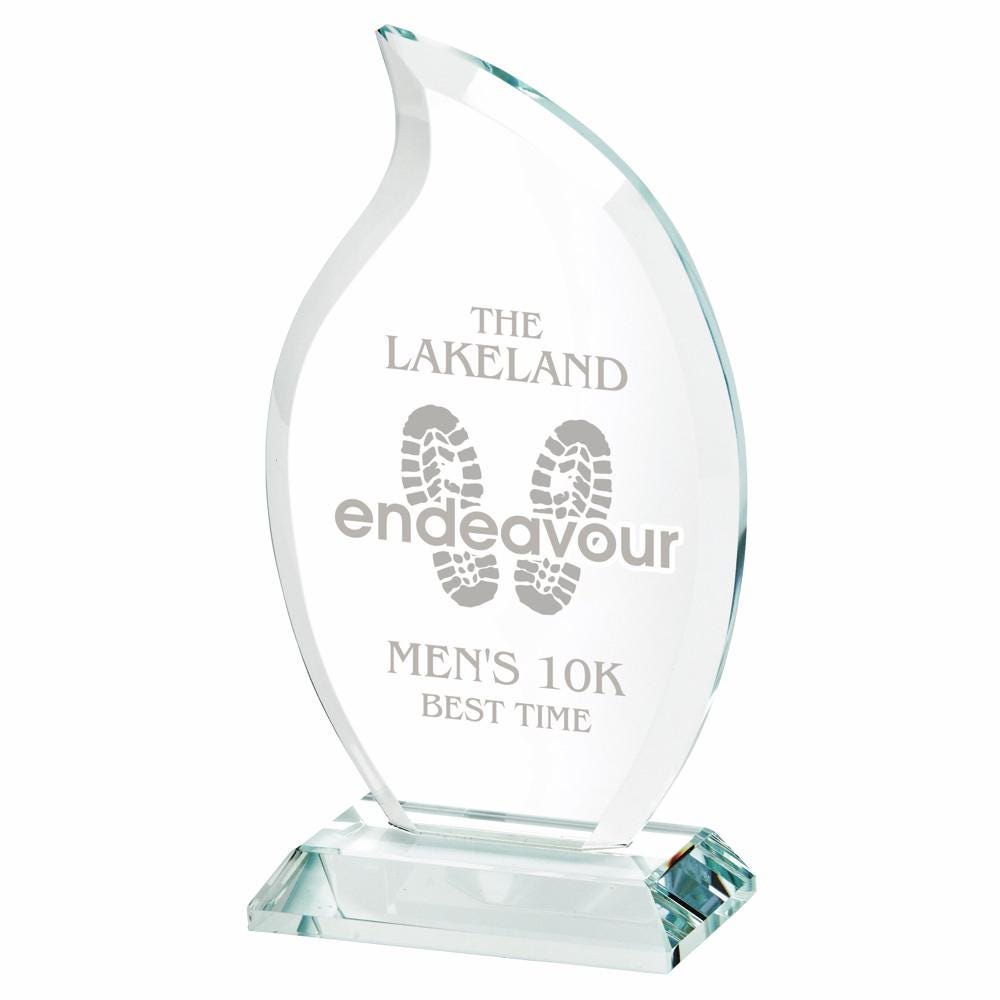 Clear Glass Flame Stand (In Presentation Case) - Personalisable Engraving - Available in 2 Sizes