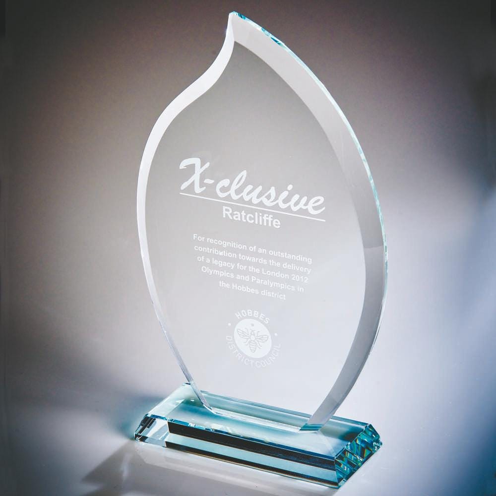 Clear Glass Flame Stand (In Presentation Case) - Personalisable Engraving - Available in 2 Sizes