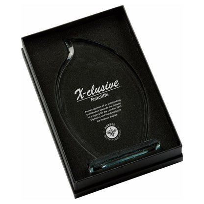 Clear Glass Flame Stand (In Presentation Case) - Personalisable Engraving - Available in 2 Sizes