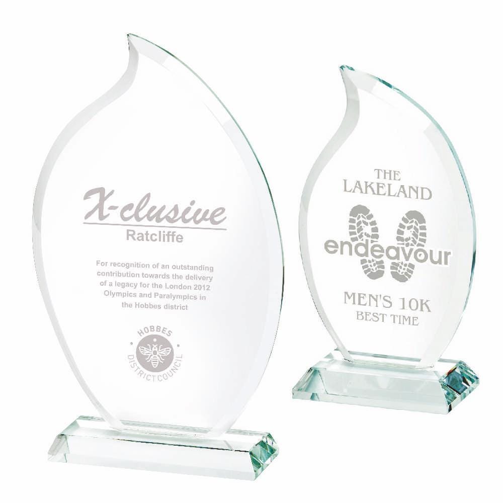 Clear Glass Flame Stand (In Presentation Case) - Personalisable Engraving - Available in 2 Sizes