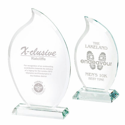Clear Glass Flame Stand (In Presentation Case) - Personalisable Engraving - Available in 2 Sizes
