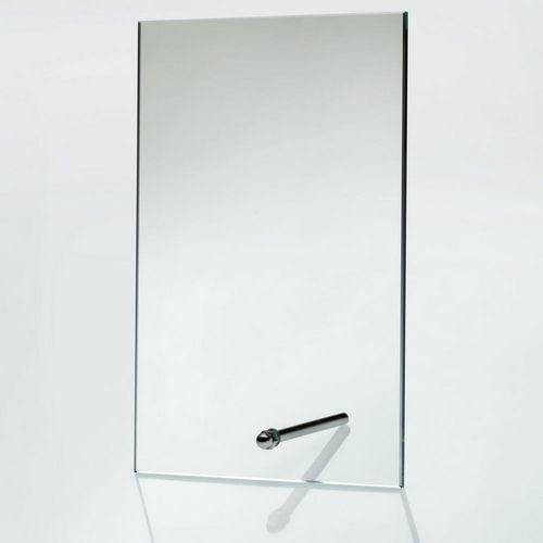Jade Glass Rectangle Plaque With Metal Stand (4mm Thick) - Personalisable Engraving