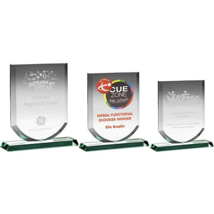 Jade Glass Shield (10mm Thick) - Personalisable Engraving