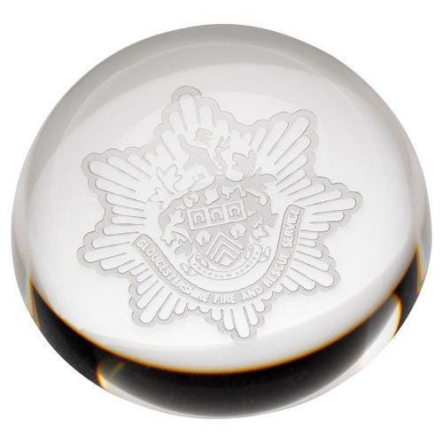Clear Glass Domed Paperweight  - Personalisable Engraving