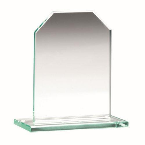 Jade Glass Chamfered Rectangle Plaque (6mm Thickness) - Personalisable Engraving