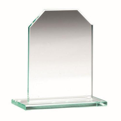 Jade Glass Chamfered Rectangle Plaque (6mm Thickness) - Personalisable Engraving