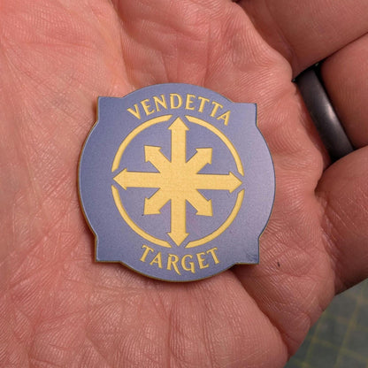 Custom Chaos Vendetta Token for use with WH40K 10th Edition