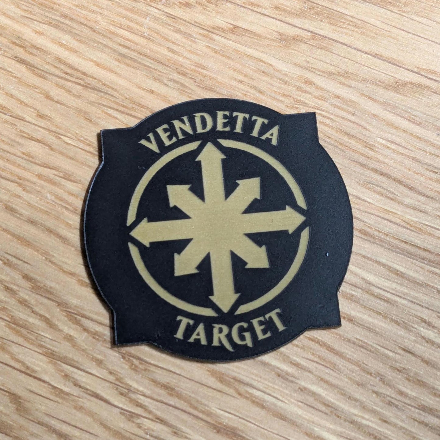 Custom Chaos Vendetta Token for use with WH40K 10th Edition