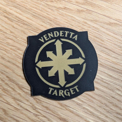 Custom Chaos Vendetta Token for use with WH40K 10th Edition