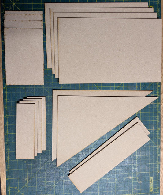 WH40K GW 11th Edition Terrain Footprints, Clear Acrylic/MDF, Competitive Play