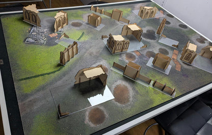 WH40K GW 11th Edition MDF Terrain, Clear Acrylic/MDF Footprints for Competitive Play