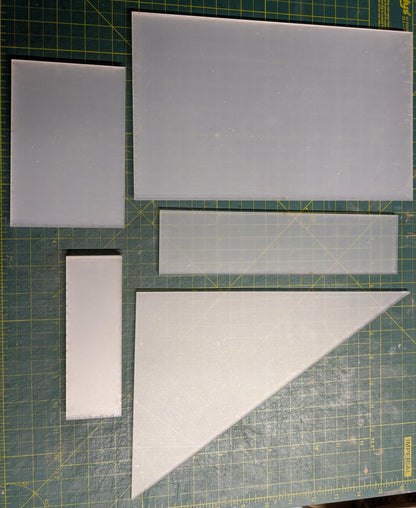 WH40K GW 11th Edition Terrain Footprints, Clear Acrylic/MDF, Competitive Play